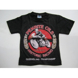 T SHIRT HISTORIC LAKESIDE MOTORCYCLE MEETING 1991 SIZE 14 BLACK WITH LOGO (800.TBC1491) 